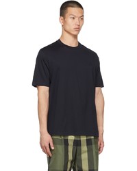 dunkelblaues T-Shirt mit einem Rundhalsausschnitt von Burberry