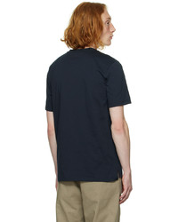 dunkelblaues T-Shirt mit einem Rundhalsausschnitt von Paul Smith