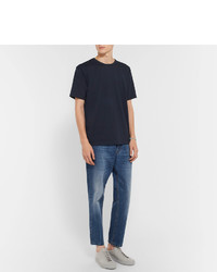 dunkelblaues T-Shirt mit einem Rundhalsausschnitt von Acne Studios