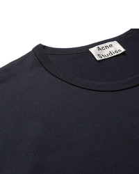 dunkelblaues T-Shirt mit einem Rundhalsausschnitt von Acne Studios