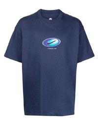 dunkelblaues T-Shirt mit einem Rundhalsausschnitt von Nike