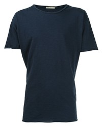 dunkelblaues T-Shirt mit einem Rundhalsausschnitt von Nudie Jeans