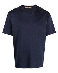 dunkelblaues T-Shirt mit einem Rundhalsausschnitt von Nuur