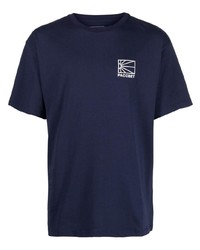 dunkelblaues T-Shirt mit einem Rundhalsausschnitt von PACCBET