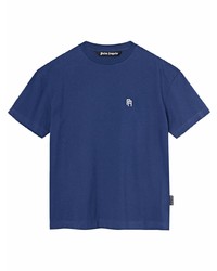 dunkelblaues T-Shirt mit einem Rundhalsausschnitt von Palm Angels