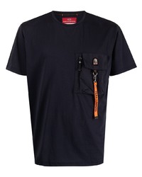dunkelblaues T-Shirt mit einem Rundhalsausschnitt von Parajumpers