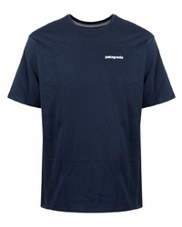 dunkelblaues T-Shirt mit einem Rundhalsausschnitt von Patagonia