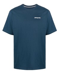 dunkelblaues T-Shirt mit einem Rundhalsausschnitt von Patagonia