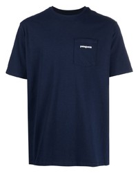 dunkelblaues T-Shirt mit einem Rundhalsausschnitt von Patagonia