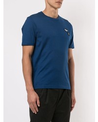 dunkelblaues T-Shirt mit einem Rundhalsausschnitt von D'urban