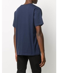 dunkelblaues T-Shirt mit einem Rundhalsausschnitt von Nudie Jeans