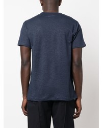 dunkelblaues T-Shirt mit einem Rundhalsausschnitt von MC2 Saint Barth