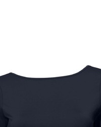 dunkelblaues T-Shirt mit einem Rundhalsausschnitt von PATRIZIA DINI by Heine