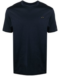 dunkelblaues T-Shirt mit einem Rundhalsausschnitt von Paul & Shark