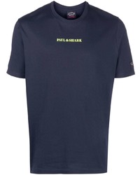 dunkelblaues T-Shirt mit einem Rundhalsausschnitt von Paul & Shark