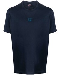 dunkelblaues T-Shirt mit einem Rundhalsausschnitt von Paul & Shark
