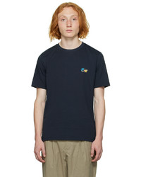 dunkelblaues T-Shirt mit einem Rundhalsausschnitt von Paul Smith