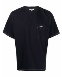 dunkelblaues T-Shirt mit einem Rundhalsausschnitt von Phipps