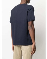 dunkelblaues T-Shirt mit einem Rundhalsausschnitt von Falke