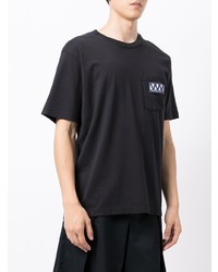 dunkelblaues T-Shirt mit einem Rundhalsausschnitt von White Mountaineering