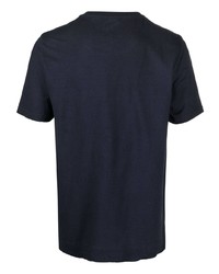 dunkelblaues T-Shirt mit einem Rundhalsausschnitt von Massimo Alba