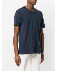 dunkelblaues T-Shirt mit einem Rundhalsausschnitt von Fashion Clinic Timeless