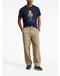 dunkelblaues T-Shirt mit einem Rundhalsausschnitt von Polo Ralph Lauren