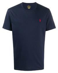 dunkelblaues T-Shirt mit einem Rundhalsausschnitt von Polo Ralph Lauren