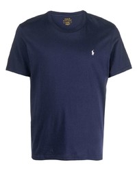 dunkelblaues T-Shirt mit einem Rundhalsausschnitt von Polo Ralph Lauren