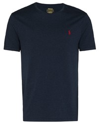 dunkelblaues T-Shirt mit einem Rundhalsausschnitt von Polo Ralph Lauren