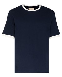 dunkelblaues T-Shirt mit einem Rundhalsausschnitt von Prevu