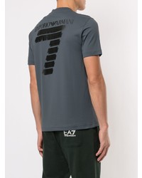 dunkelblaues T-Shirt mit einem Rundhalsausschnitt von Ea7 Emporio Armani