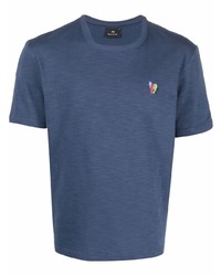 dunkelblaues T-Shirt mit einem Rundhalsausschnitt von PS Paul Smith