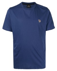 dunkelblaues T-Shirt mit einem Rundhalsausschnitt von PS Paul Smith