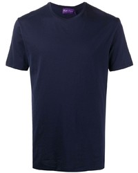 dunkelblaues T-Shirt mit einem Rundhalsausschnitt von Ralph Lauren Purple Label