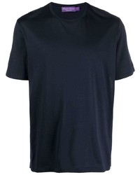 dunkelblaues T-Shirt mit einem Rundhalsausschnitt von Ralph Lauren Purple Label