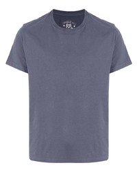 dunkelblaues T-Shirt mit einem Rundhalsausschnitt von Ralph Lauren RRL