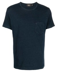 dunkelblaues T-Shirt mit einem Rundhalsausschnitt von Ralph Lauren RRL