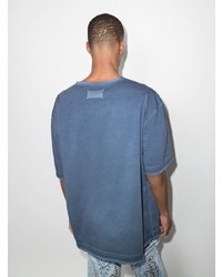 dunkelblaues T-Shirt mit einem Rundhalsausschnitt von Maison Margiela