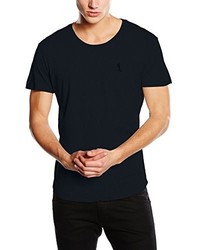 dunkelblaues T-Shirt mit einem Rundhalsausschnitt von Religion