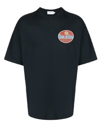 dunkelblaues T-Shirt mit einem Rundhalsausschnitt von Rhude
