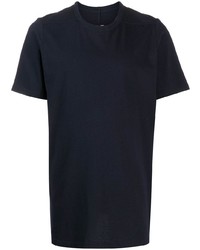 dunkelblaues T-Shirt mit einem Rundhalsausschnitt von Rick Owens