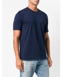 dunkelblaues T-Shirt mit einem Rundhalsausschnitt von VISVIM