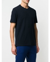 dunkelblaues T-Shirt mit einem Rundhalsausschnitt von Z Zegna