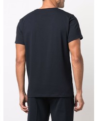 dunkelblaues T-Shirt mit einem Rundhalsausschnitt von Jil Sander