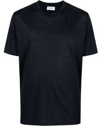 dunkelblaues T-Shirt mit einem Rundhalsausschnitt von Saint Laurent