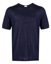 dunkelblaues T-Shirt mit einem Rundhalsausschnitt von Saint Laurent