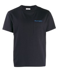 dunkelblaues T-Shirt mit einem Rundhalsausschnitt von Sandro Paris