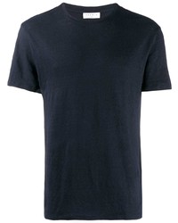 dunkelblaues T-Shirt mit einem Rundhalsausschnitt von Sandro Paris