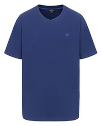 dunkelblaues T-Shirt mit einem Rundhalsausschnitt von Shanghai Tang